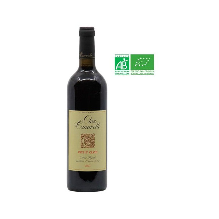 Clos Canarelli Cuvée Petit Clos 2024 - AOC Corse-Figari - Vin rouge de Corse Bio - 75cl