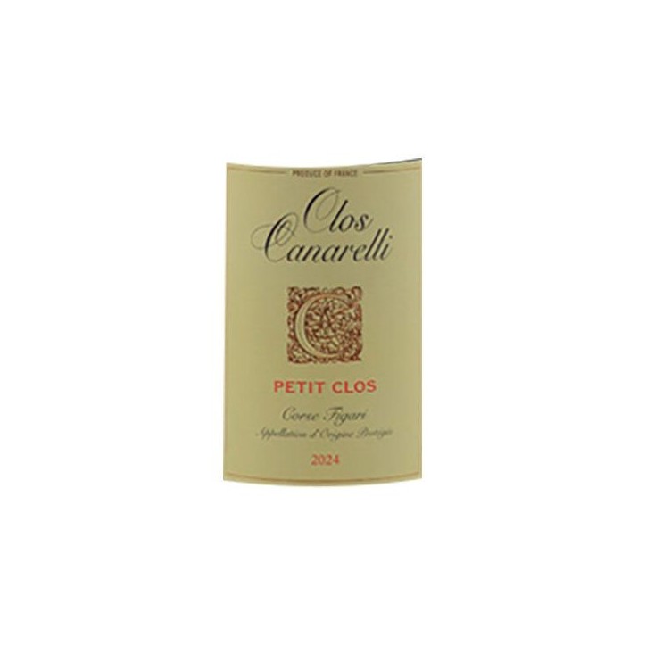 Clos Canarelli Cuvée Petit Clos 2024 - AOC Corse-Figari - Vin rouge de Corse Bio - 75cl