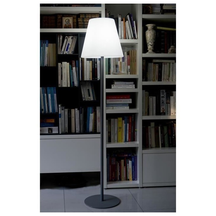 Lampadaire lumineux extérieur - LUMISKY - 150cm - Acier et polyéthylene - Blanc froid