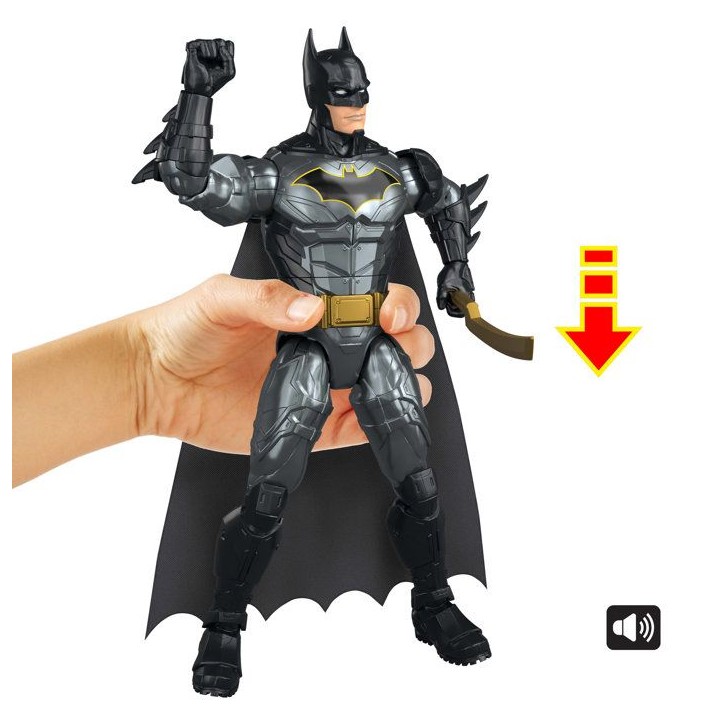 Figurine articulée - DC - Batman Ennemi du Crime 30 cm - Plus de 25 sons et phrases - 4 armes incluses - Des 4 ans Figurine articulée - DC - Batman Ennemi du Crime 30 cm - Plus de 25 sons et phrases - 4 armes incluses - Des 4 ans