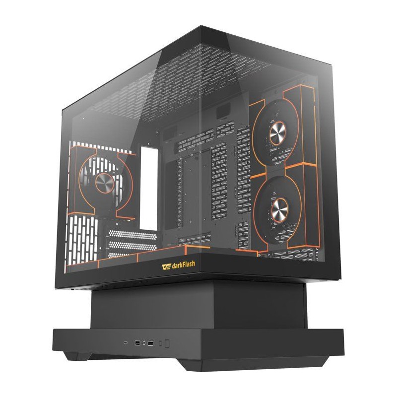 Boîtier PC - DARKFLASH - FLOATRON F1 - Noir - Cube - Format M-ATX