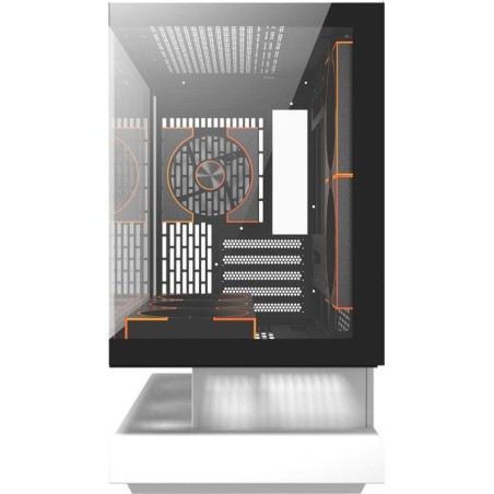 Boîtier PC - DARKFLASH - FLOATRON F1 - Blanc/Noir - Cube - Format M-ATX
