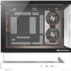 Boîtier PC - DARKFLASH - FLOATRON F1 - Blanc/Noir - Cube - Format M-A