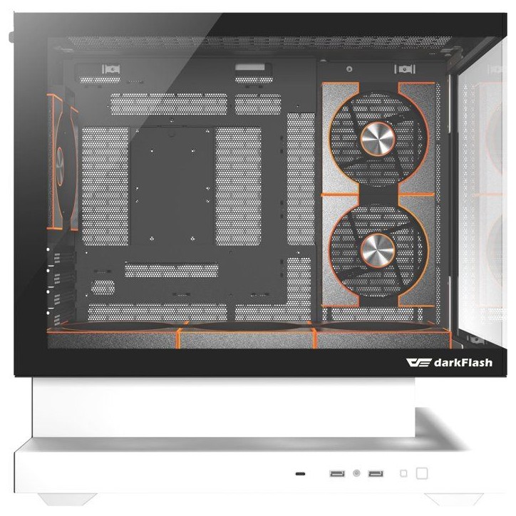 Boîtier PC - DARKFLASH - FLOATRON F1 - Blanc/Noir - Cube - Format M-ATX Boîtier PC - DARKFLASH - FLOATRON F1 - Blanc/Noir - Cube - Format M-ATX