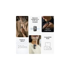 DJI Mic 2 (1 TX + 1 RX) - Audio HD - Réduction de bruit