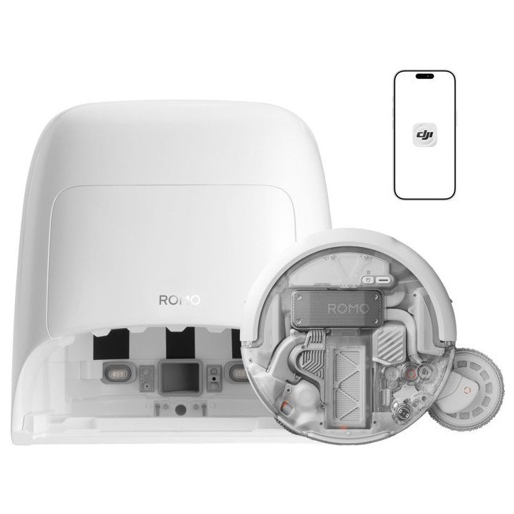 DJI ROMO A2 - Robot Aspirateur Laveur - Franchissement obstacles 8,5 cm