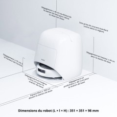 DJI ROMO A2 - Robot Aspirateur Laveur - Franchissement obstacles 8,5 cm