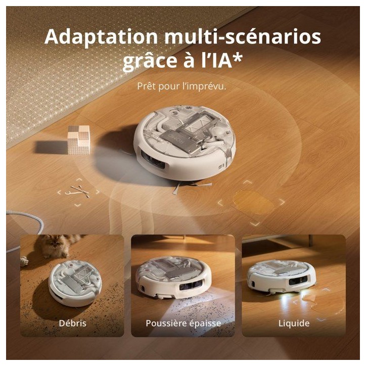 DJI ROMO A2 - Robot Aspirateur Laveur - Franchissement obstacles 8,5 cm