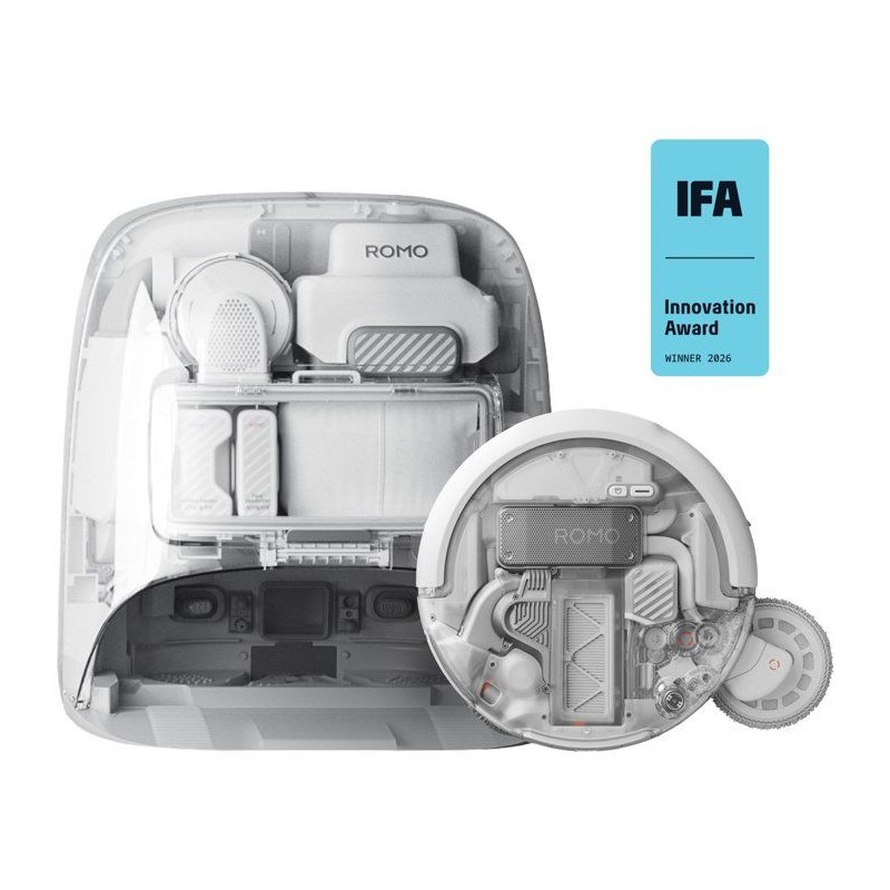 DJI ROMO P2 - Robot Aspirateur Laveur - Station autonettoyante haute t