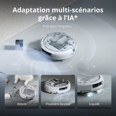 DJI ROMO P2 - Robot Aspirateur Laveur - Station autonettoyante haute température - 36000 Pa - Silencieux