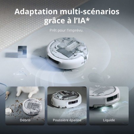 DJI ROMO P2 - Robot Aspirateur Laveur - Station autonettoyante haute température - 36000 Pa - Silencieux