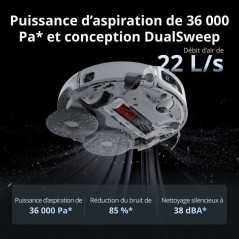 DJI ROMO P2 - Robot Aspirateur Laveur - Station autonettoyante haute t