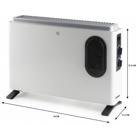 Convecteur de chauffage - DOMO - DO7351CH - 2000 W - Blanc - 54 x 37,5 x 17,2 cm