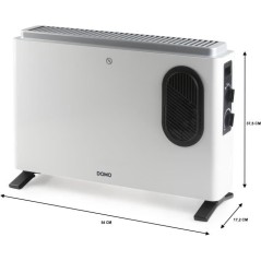 Convecteur de chauffage - DOMO - DO7351CH - 2000 W - Blanc - 54 x 37,5