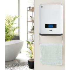 Chauffage de salle de bain - Céramique - 2100 W - DOMO - Chauffage céramique intelligent - Mural - Blanc