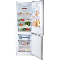 Réfrigérateur combiné avec congélateur - DOMO - DO91336C - 2 portes - 310 L - 60 cm - 35 dB - Inox