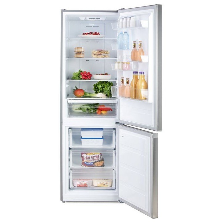 Réfrigérateur combiné avec congélateur - DOMO - DO91336C - 2 portes - 310 L - 60 cm - 35 dB - Inox Réfrigérateur combiné avec congélateur - DOMO - DO91336C - 2 portes - 310 L - 60 cm - 35 dB - Inox