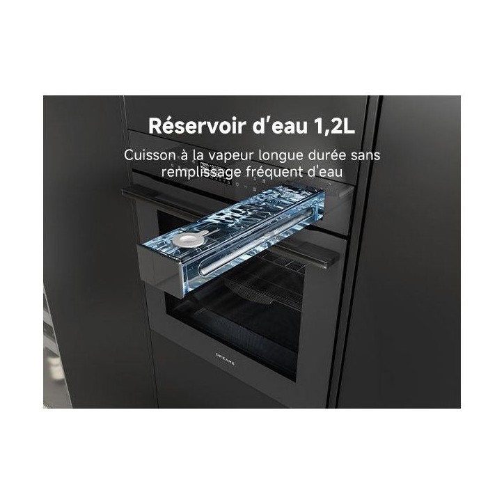 Four encastrable vapeur pyrolyse - DREAME - Z4000 (type OZ40) - noir - émail - porte froide - 81 L 60 cm Four encastrable vapeur pyrolyse - DREAME - Z4000 (type OZ40) - noir - émail - porte froide - 81 L 60 cm