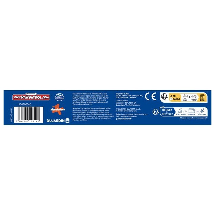 Mon premier mille bornes - Jeu de société - DUJARDIN - Pat'Patrouille - 1 a 10 joueurs - Des 3 ans Mon premier mille bornes - Jeu de société - DUJARDIN - Pat'Patrouille - 1 a 10 joueurs - Des 3 ans