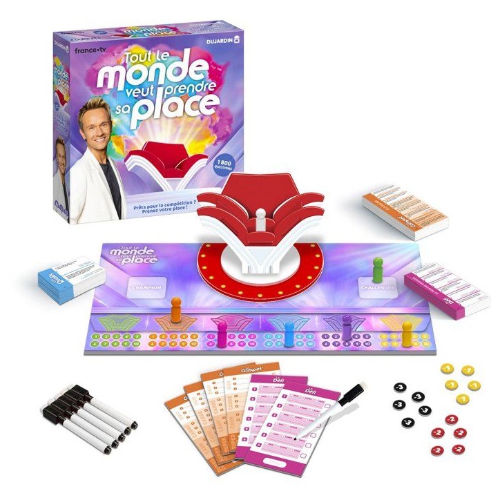 Tout le monde veut prendre sa place - Jeu de société - DUJARDIN - 3 a 7 joueurs - Des 7 ans Tout le monde veut prendre sa place - Jeu de société - DUJARDIN - 3 a 7 joueurs - Des 7 ans