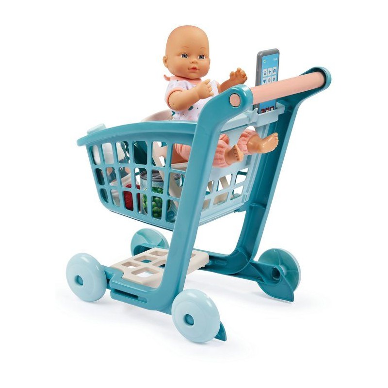 ECOIFFIER Vert Azur 1658 - Chariot + Poupon et accessoires - 18 mois -