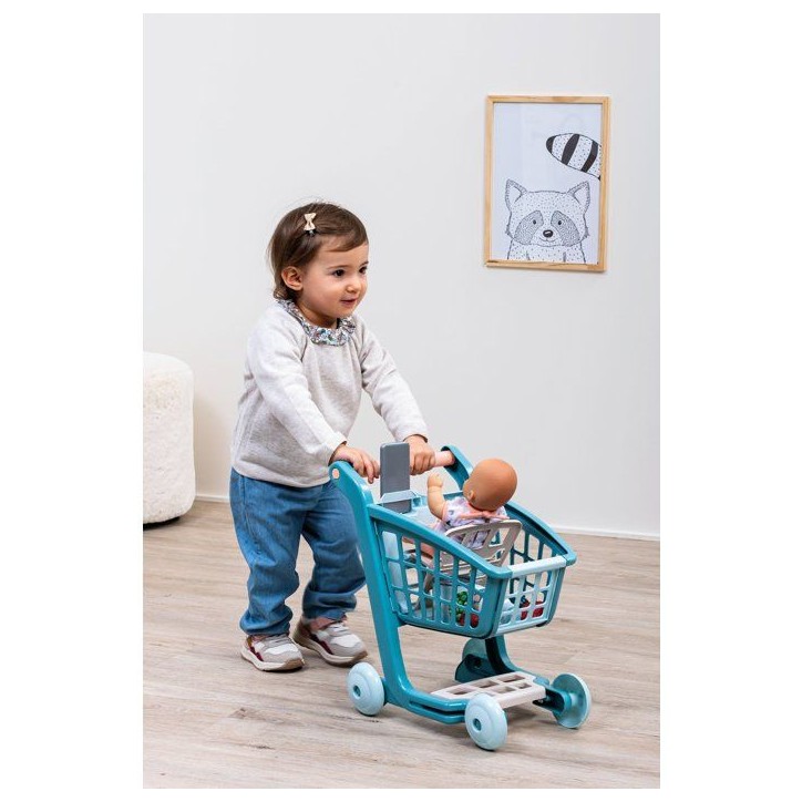 ECOIFFIER Vert Azur 1658 - Chariot + Poupon et accessoires - 18 mois - E