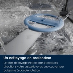 Lave-vaisselle semi-encastrable ELECTROLUX E62ID221SX - 14 couverts -
