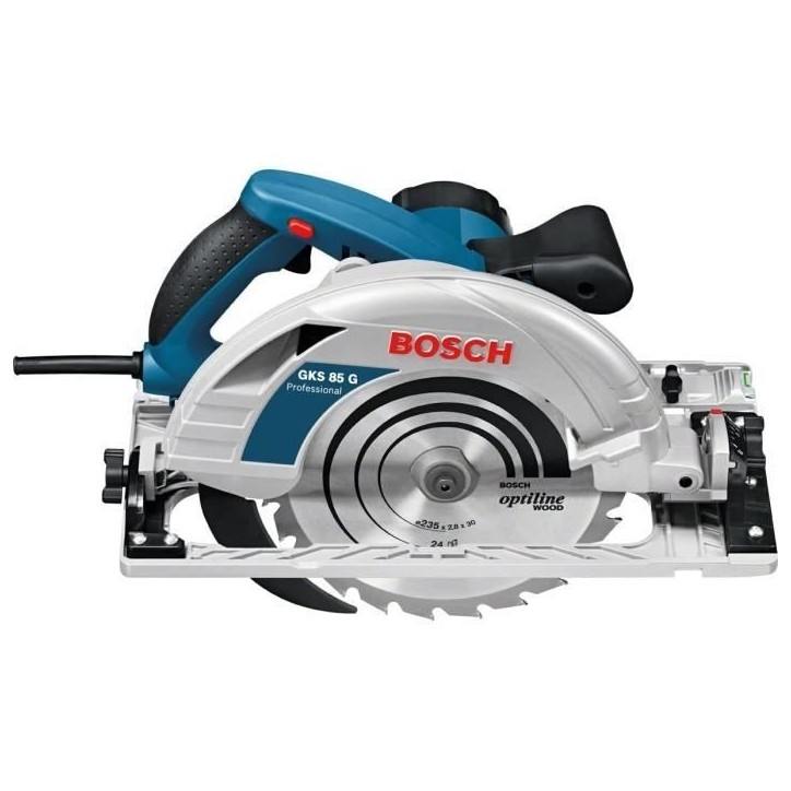 Scie circulaire Bosch Professional GKS 85G, 2200 W avec 1 lame de 235mm, 5.000 tr/min, carton - 060157A900