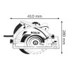 Scie circulaire Bosch Professional GKS 85G, 2200 W avec 1 lame de 235m