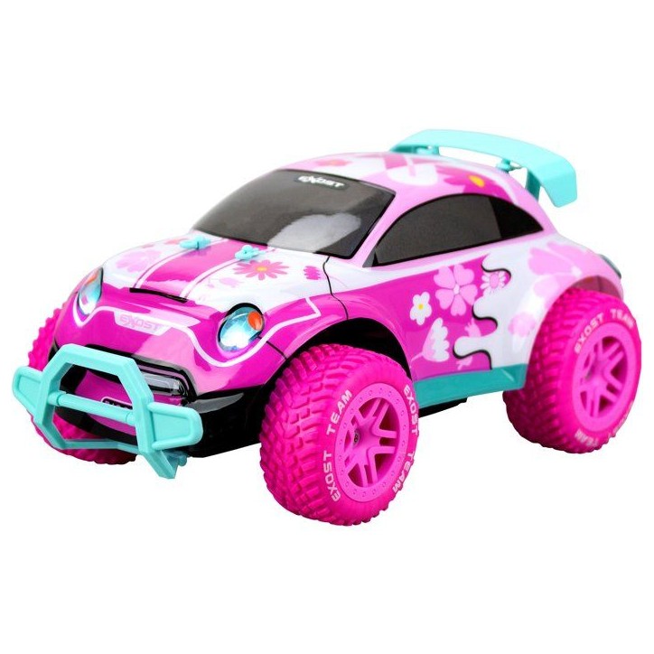 Voiture radiocommandée - EXOST - Pixie II - Echelle 1/12 - 27 MHz - Tout-terrain - Batterie rechargeable - Rose - Des 5 ans