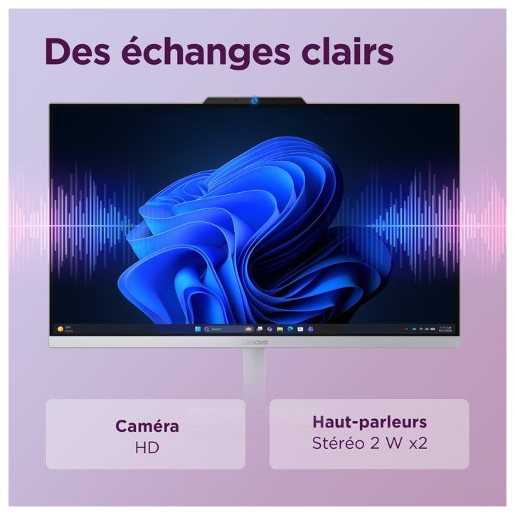 PC Tout-en-un LENOVO Lenovo A105 24 - Windows 11 - 23.8 FHD - Ryzen 5 40 - RAM 16 Go - SSD 512 Go - Clavier + Souris filaire PC Tout-en-un LENOVO Lenovo A105 24 - Windows 11 - 23.8 FHD - Ryzen 5 40 - RAM 16 Go - SSD 512 Go - Clavier + Souris filaire