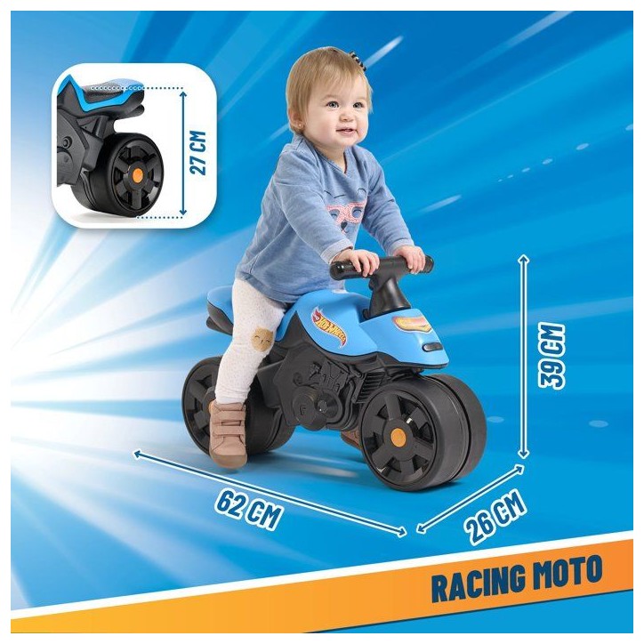 Draisienne - Larges roues - FALK - Moto Racing Hot Wheels - Plastique recyclé - Guidon directionnel - Bleu Draisienne - Larges roues - FALK - Moto Racing Hot Wheels - Plastique recyclé - Guidon directionnel - Bleu