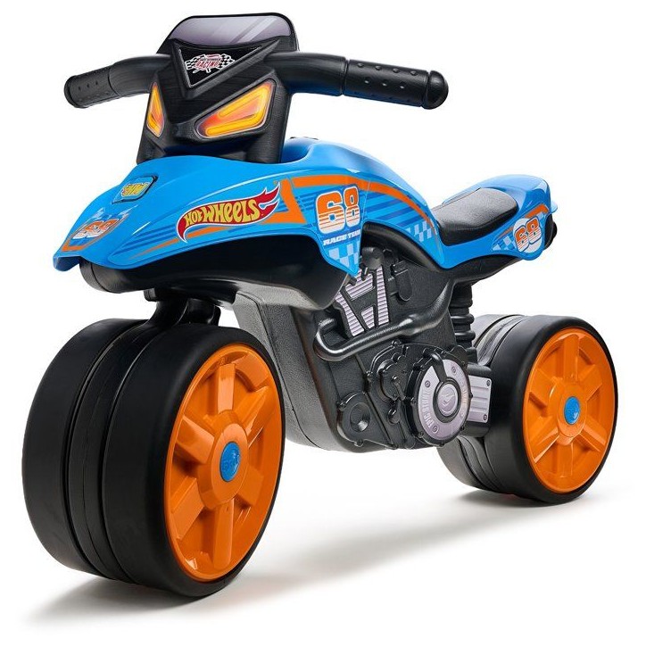 Draisienne - Roues silencieuses - FALK - Moto Hot Wheels - Plastique recyclé - Guidon directionnel - Bleu Draisienne - Roues silencieuses - FALK - Moto Hot Wheels - Plastique recyclé - Guidon directionnel - Bleu