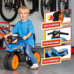 Draisienne - Roues silencieuses - FALK - Moto Hot Wheels - Plastique r