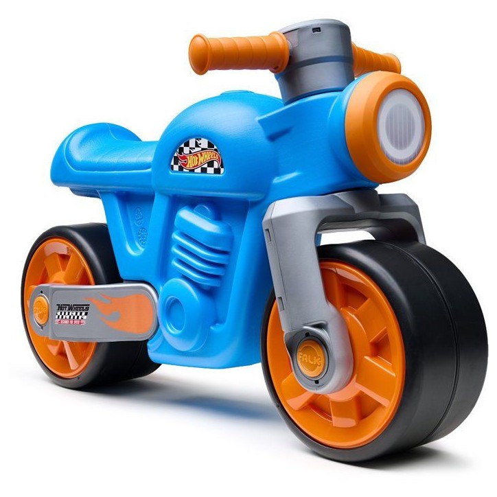Draisienne - Larges roues silencieuses - FALK - Moto rétro Hot Wheels - Plastique recyclé - Vintage - Bleu Draisienne - Larges roues silencieuses - FALK - Moto rétro Hot Wheels - Plastique recyclé - Vintage - Bleu