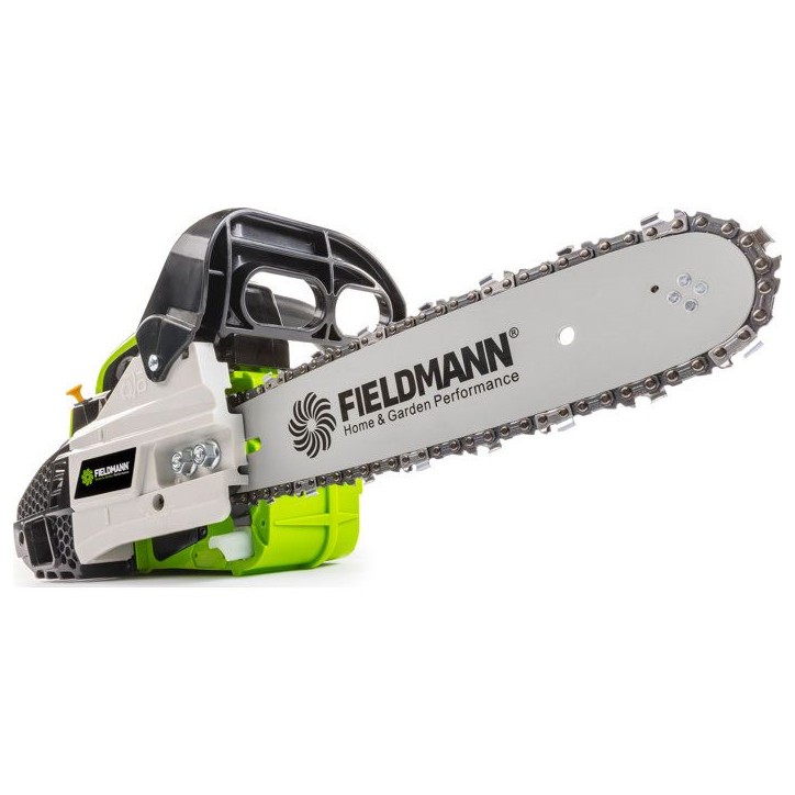 Tronçonneuse thermique a essence FIELDMANN FZP 25412-B - Une main - Guide 30 cm - Graissage automatique - 1 kW - Noir/Vert