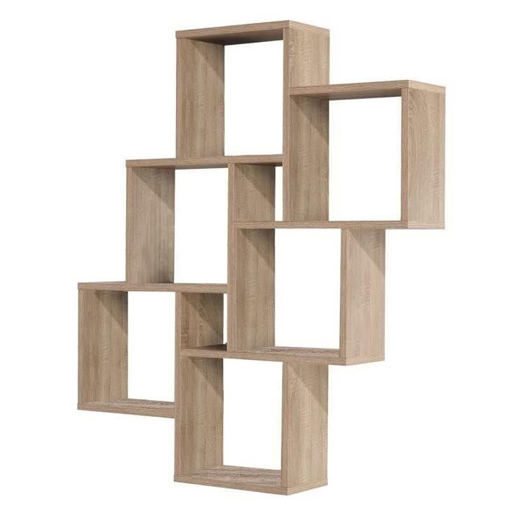 FMD Etagere Murale avec 8 Compartiments Couleur Chene Tablette Salon Rangement 428743 FMD Etagere Murale avec 8 Compartiments Couleur Chene Tablette Salon Rangement 428743