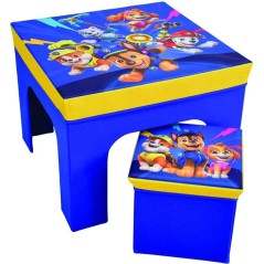 Ensemble table et tabouret de rangement - Pat'Patrouille - FUN HOUSE -
