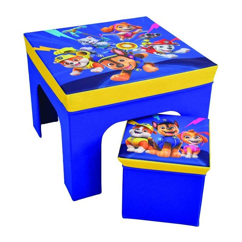 Ensemble table et tabouret de rangement - Pat'Patrouille - FUN HOUSE -