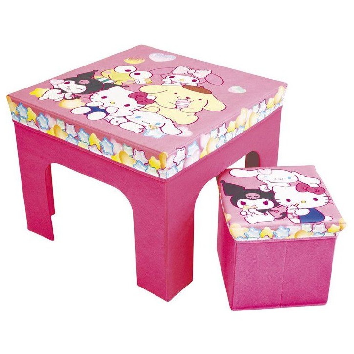 Ensemble table et tabouret de rangement - Hello Kitty - FUN HOUSE - Pliable - Mobilier enfant Ensemble table et tabouret de rangement - Hello Kitty - FUN HOUSE - Pliable - Mobilier enfant