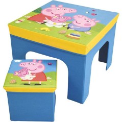 Ensemble table et tabouret de rangement - Peppa Pig - FUN HOUSE - Plia