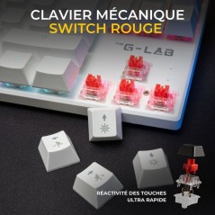 Clavier Gamer - Mécanique Switch Rouge - Rainbow - TKL - Blanc RGB