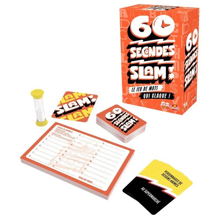 60 seconds slam - Jeu de société - GOLIATH - 2 joueurs minimum - Des 10 ans 60 seconds slam - Jeu de société - GOLIATH - 2 joueurs minimum - Des 10 ans