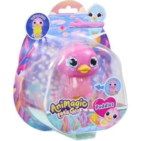 Animagic - GOLIATH - Let's Glo Puddles Pink - Animal intéractif - Ros