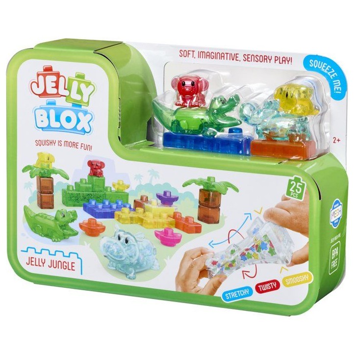 Jelly Blox Jungle Set - blocs sensoriels - GOLIATH - 24 pieces - des 2 ans Jelly Blox Jungle Set - blocs sensoriels - GOLIATH - 24 pieces - des 2 ans
