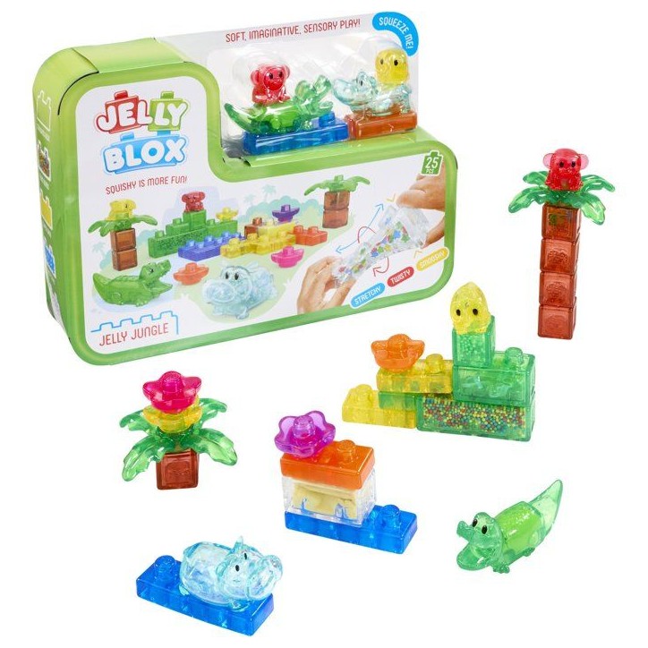 Jelly Blox Jungle Set - blocs sensoriels - GOLIATH - 24 pieces - des 2 ans Jelly Blox Jungle Set - blocs sensoriels - GOLIATH - 24 pieces - des 2 ans