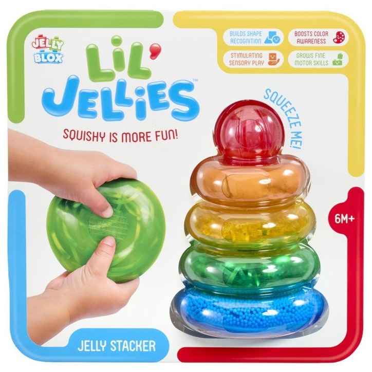 Lil' Jellies Jelly Stacker - blocs sensoriels - GOLIATH - 4 pieces - des 6 mois Lil' Jellies Jelly Stacker - blocs sensoriels - GOLIATH - 4 pieces - des 6 mois