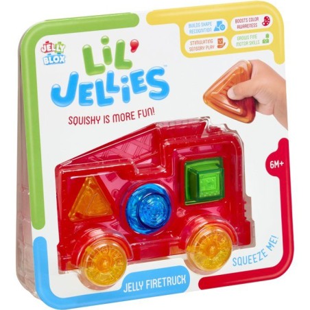 Lil' Jellies Jelly Fire Truck - blocs sensoriels - GOLIATH - camion souple - des 6 mois
