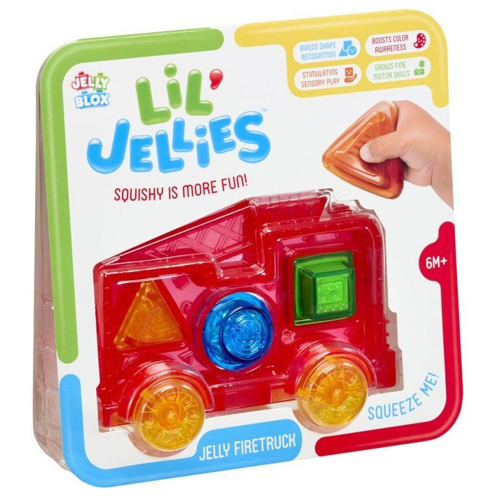Lil' Jellies Jelly Fire Truck - blocs sensoriels - GOLIATH - camion souple - des 6 mois