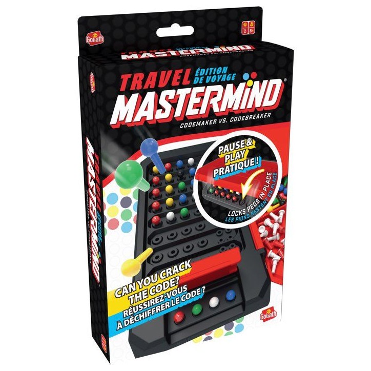 Mastermind Travel Box - jeu de logique - GOLIATH - format voyage Mastermind Travel Box - jeu de logique - GOLIATH - format voyage